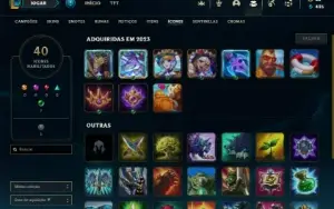 Unranked com 25 Champs e 3 Skins + 600 RP