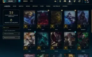 Unranked com 25 Champs e 3 Skins + 600 RP