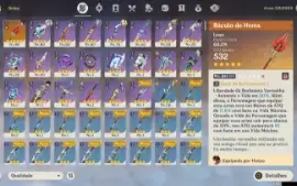 Conta AR 50 com Nahida, Hutao + Bis, Yelan Entre Outros