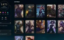 Conta Ex Grão Mestre - Plat 1 atualmente MMR alto. 1471 SKIN