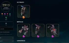 Conta Ex Grão Mestre - Plat 1 atualmente MMR alto. 1471 SKIN
