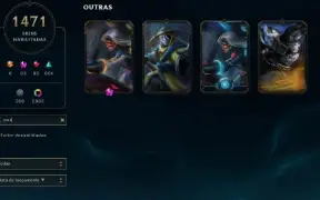 Conta Ex Grão Mestre - Plat 1 atualmente MMR alto. 1471 SKIN