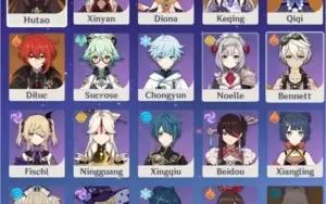 Conta Genshin Ar36 | 4x personagens 5* Hutao c1e 1x arma 5*