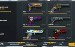 Conta de critical ops com 541 skins mais 12 facas