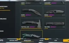 Conta de critical ops com 541 skins mais 12 facas