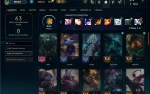 Diamante 2 com 50 Champs e 5 Skins ( ex mestre )