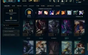Diamante 2 com 50 Champs e 5 Skins ( ex mestre )