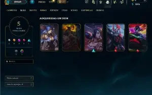 Diamante 2 com 50 Champs e 5 Skins ( ex mestre )