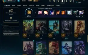 Diamante 2 com 50 Champs e 5 Skins ( ex mestre )