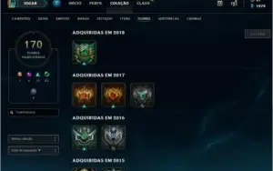CONTA C/ TODAS SKINS VITORIOSAS DESDE A TEMPORADA 2 E +++ !!