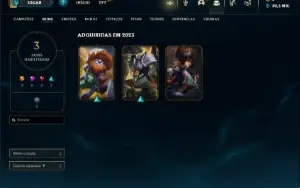 Conta ouro 4 com 21 Champs e 3 Skins