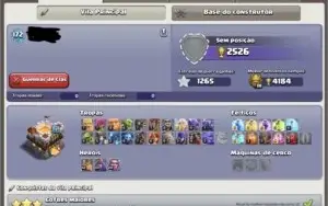 CONTA CLASH OF CLANS CV11 TH11 CENTRO DE VILA 11