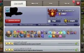 CONTA CLASH OF CLANS CV11 TH11 CENTRO DE VILA 11