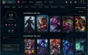 Conta Smurf lol 37 campeões 15 skins