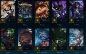 Conta Smurf lol 37 campeões 15 skins