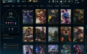 Esmeralda 4 com 85 Champs e 36 Skins