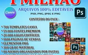 Pack 1 Milhão De  Artes Canva E Photoshop
