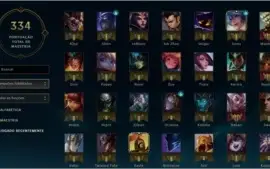 Conta lvl 90, 92 campeões, 43 skins