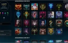 Conta lvl 90, 92 campeões, 43 skins