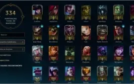 Conta lvl 90, 92 campeões, 43 skins