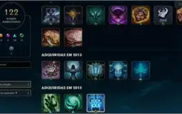 Conta LOL - Todos os campeões até patch 9.5 - 158 skins