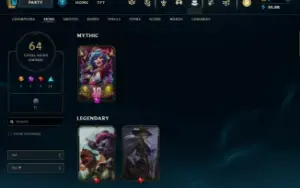 Acc D4 75% WR 64skins Caindo em queue MESTRE