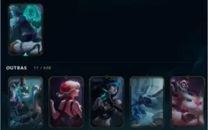 Conta LOL - 28 skins - 36 champs - lvl 52 - md10 2 partidas