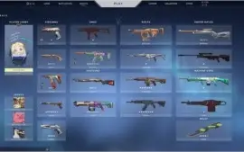 conta valorant prata 1 varias skins