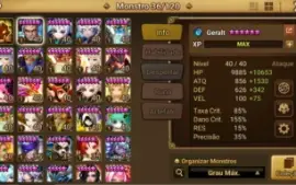 Conta Summoners War 33 nat 5