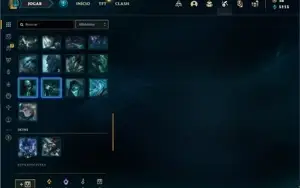 Conta ouro 4 com TODOS os champs e 449 Skins + 11 Prestigios