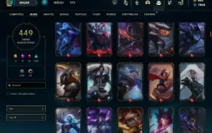 Esmeralda 4 com TODOS os champs e 449 Skins ( ADC / TOP )