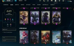 Esmeralda 4 com TODOS os champs e 449 Skins ( ADC / TOP )