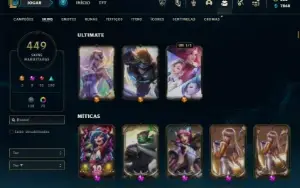 Esmeralda 4 com TODOS os champs e 449 Skins ( ADC / TOP )