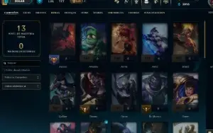 Lol Platina 1, Skin Lendária, 8 Skins No Total, Lvl 34