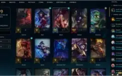 CONTA LEAGUE OF LEGENDS LEVEL 250 MUITAS SKINS