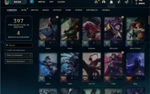 Conta ouro 4 com 105 Champs e 63 Skins