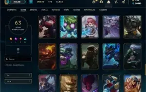 Conta ouro 4 com 105 Champs e 63 Skins