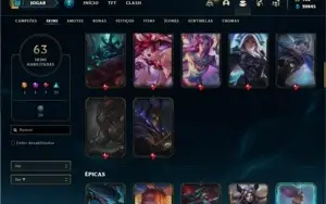 Conta ouro 4 com 105 Champs e 63 Skins