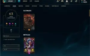 Conta ouro 4 com 105 Champs e 63 Skins