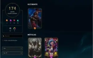 Conta Platina com 174 skins