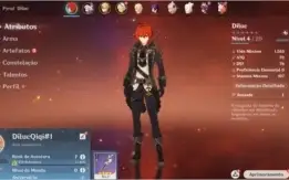Conta Genshin Impact AR 7 com Diluc + Qiqi