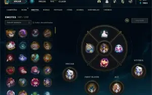 Conta D1, Todos os Champs, Icones e emote Challenger