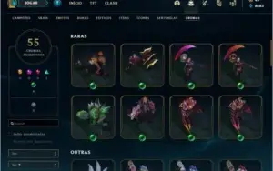 CONTA LOL 423 SKINS RARIDADE
