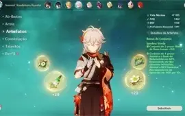 Conta AR 56 com Yelan de Simulacra e Cyno c1 + Kazuha etc