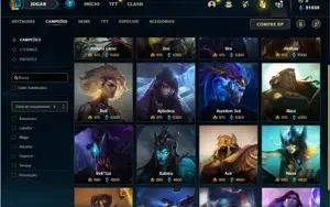 Conta unranked com 150 champs e 67 Skins