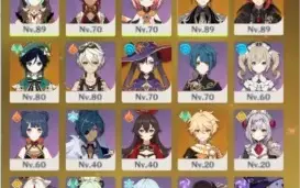 AR 53/ DILUC/MONA/VENTI/ZHONGLI/BENNET/XINGQIU