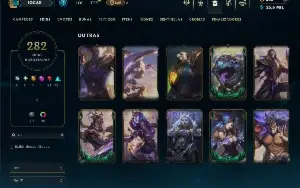 Bronze 2 com TODOS os champs e 282 Skins ( ADC / JG )