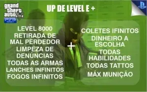 Upo Nível, Milhões + All Liberado No Gta 5 Online - Ps3