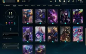 Bronze 3 com 40 Champs e 18 Skins + 1050 RP