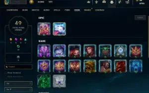 Bronze 3 com 40 Champs e 18 Skins + 1050 RP